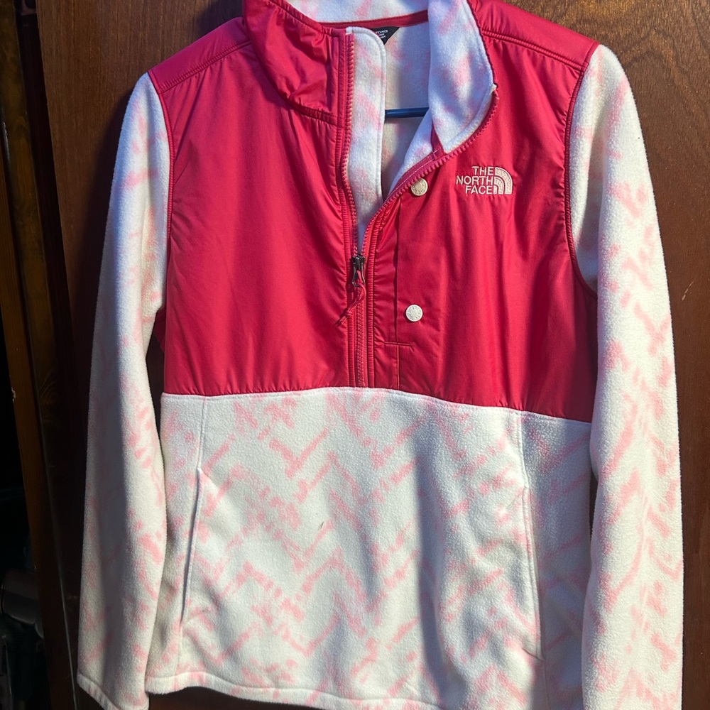 NWOT The North Face Pink and Cream Fleece